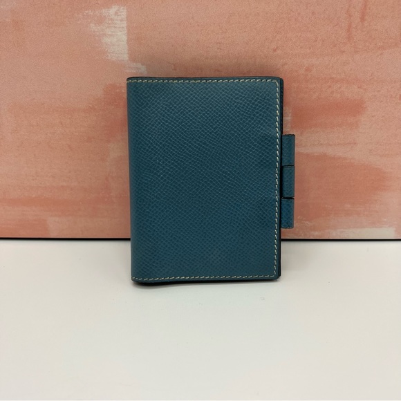 Hermes ToGo Agenda PM Blue Notebook Cover Card Holder - Picture 2 of 15
